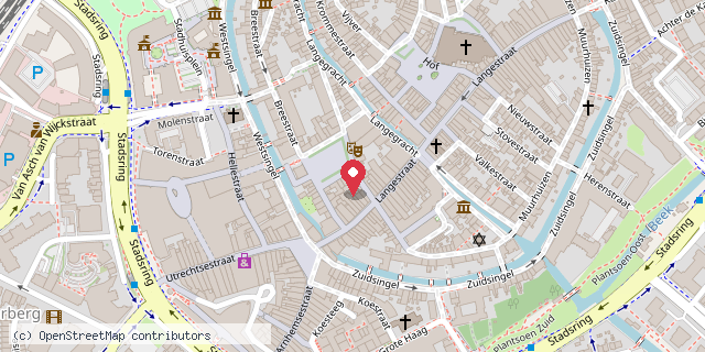 Een kaart met de locatie van Restaurant Lorenza