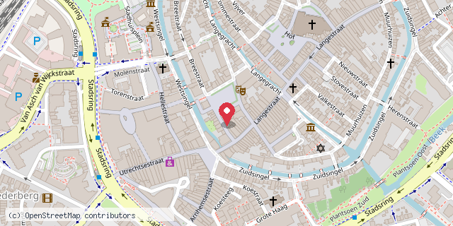Een kaart met de locatie van Restaurant In den Vollen Pot