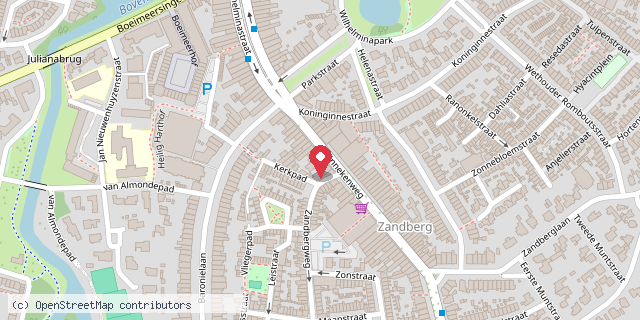Een kaart met de locatie van Restaurant Singaradja
