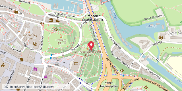 Een kaart met de locatie van Restaurant Belvedere