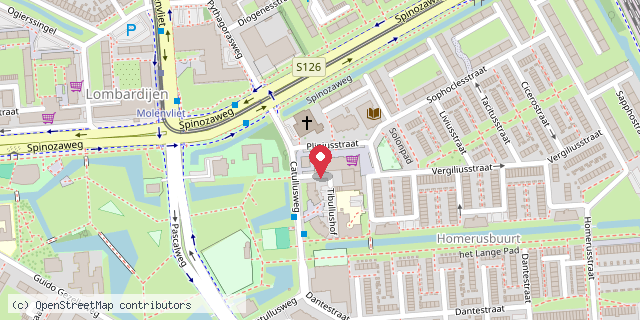 Een kaart met de locatie van Chinees vegetarisch restaurant De Oude Plek