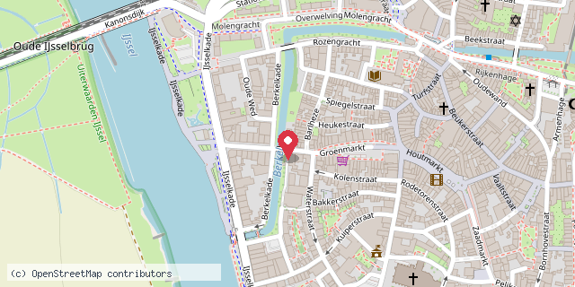 Een kaart met de locatie van Restaurant De Kloostertuin