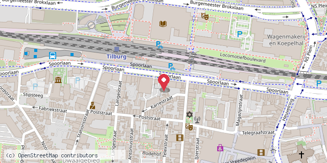 Een kaart met de locatie van Restaurant Sirtaki