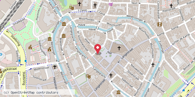 Een kaart met de locatie van Grand-Café Halewijn