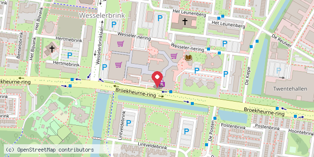 Een kaart met de locatie van Restaurant De Mandarijn