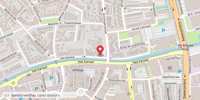 Een kaart met de locatie van Restaurant Fong-Sho