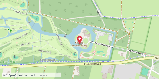 Een kaart met de locatie van Kasteel Engelenburg