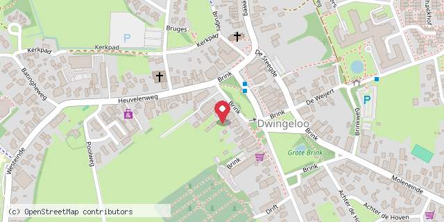 Een kaart met de locatie van Pannenkoekenboerderij In de Zaagkoele