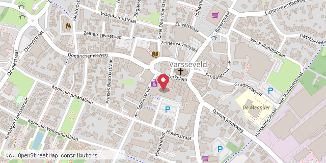 Een kaart met de locatie van Café Restaurant De Ploeg