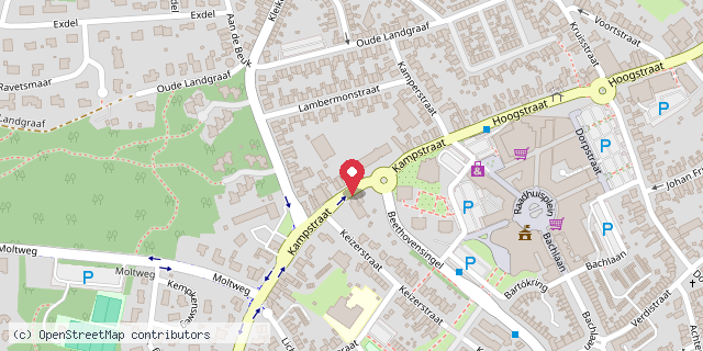 Een kaart met de locatie van Restaurant La Griotte