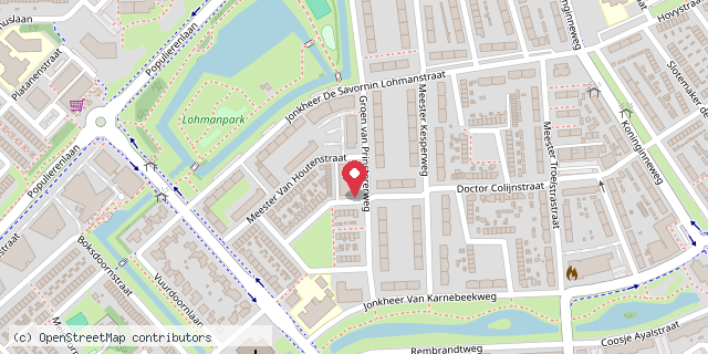 Een kaart met de locatie van Restaurant De Gouden Oceaan