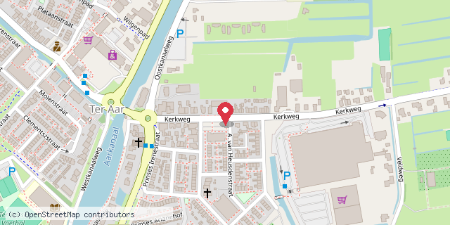 Een kaart met de locatie van Restaurant De Oude School