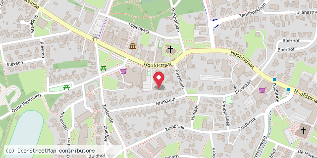 Een kaart met de locatie van Restaurant Abdij de Westerburcht