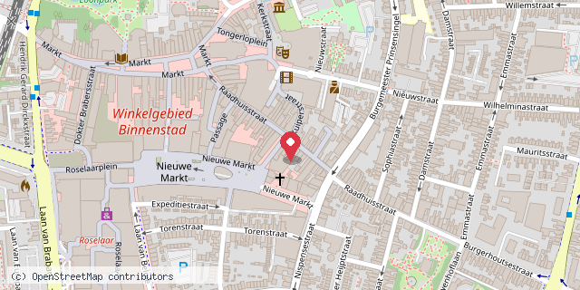 Een kaart met de locatie van Eethuis Den Dieje
