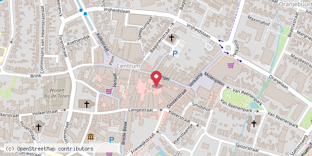 Een kaart met de locatie van Eetcafe Bla Bla