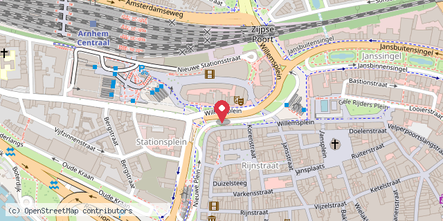 Een kaart met de locatie van Restaurant Medina