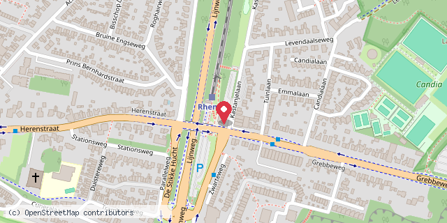Een kaart met de locatie van Restaurant Cunera