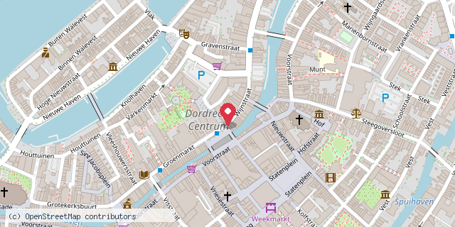Een kaart met de locatie van Restaurant Sucade