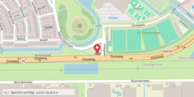 Een kaart met de locatie van Restaurant Passie