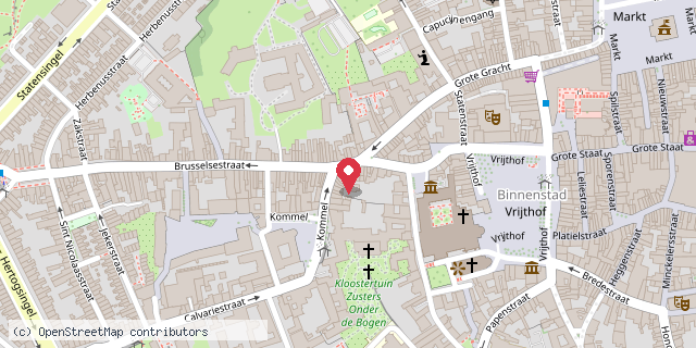 Een kaart met de locatie van Restaurant Livrei
