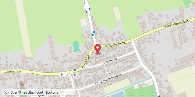 Een kaart met de locatie van Steppegras Eetcafe De Gekroonde Hoed