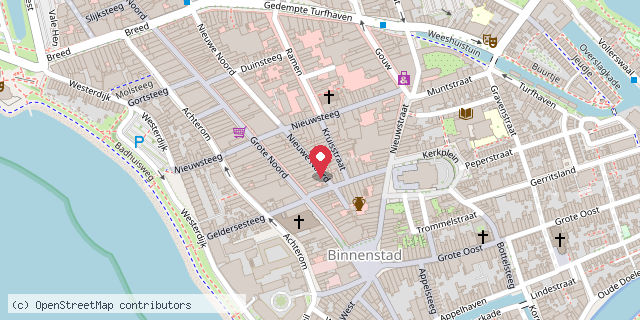 Een kaart met de locatie van Restaurant Spijckers