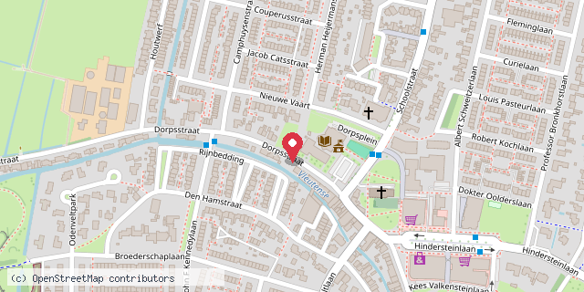 Een kaart met de locatie van Restaurant De Villa van Vleuten