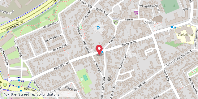 Een kaart met de locatie van Restaurant De Bengel