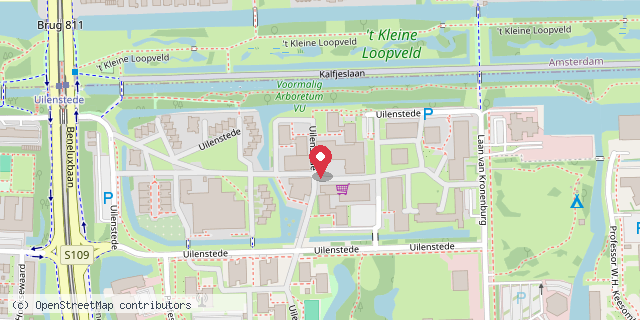 Een kaart met de locatie van Café Uilenstede