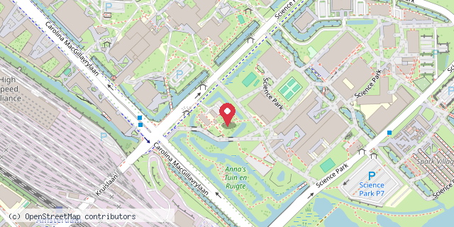 Een kaart met de locatie van Café Restaurant Polder