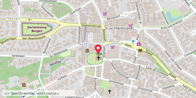 Een kaart met de locatie van Restaurant De Kleine Prins