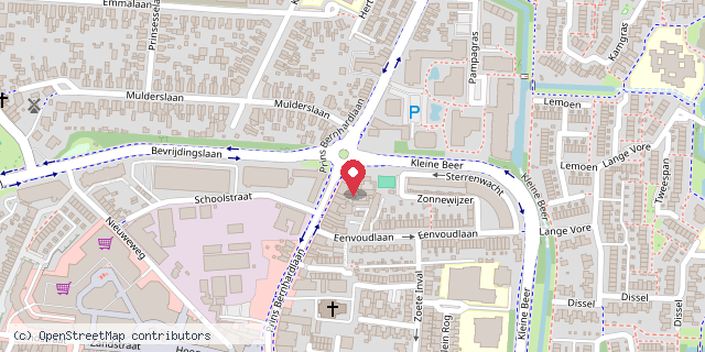 Een kaart met de locatie van De Bonnefooi eten & dansen