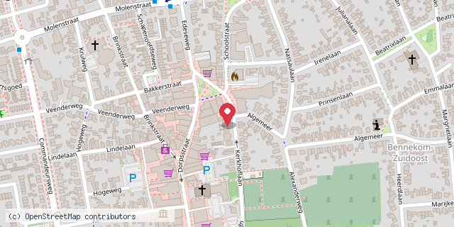 Een kaart met de locatie van Restaurant / Grand Café Rijkskamer
